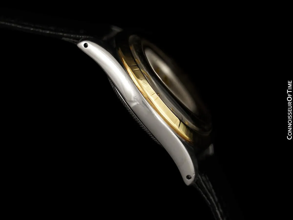 1951 Rolex Mens Vintage "Shock Resisting" Super Oyster Watch, Stainless Steel & 14K Gold - Classic & Rare Model