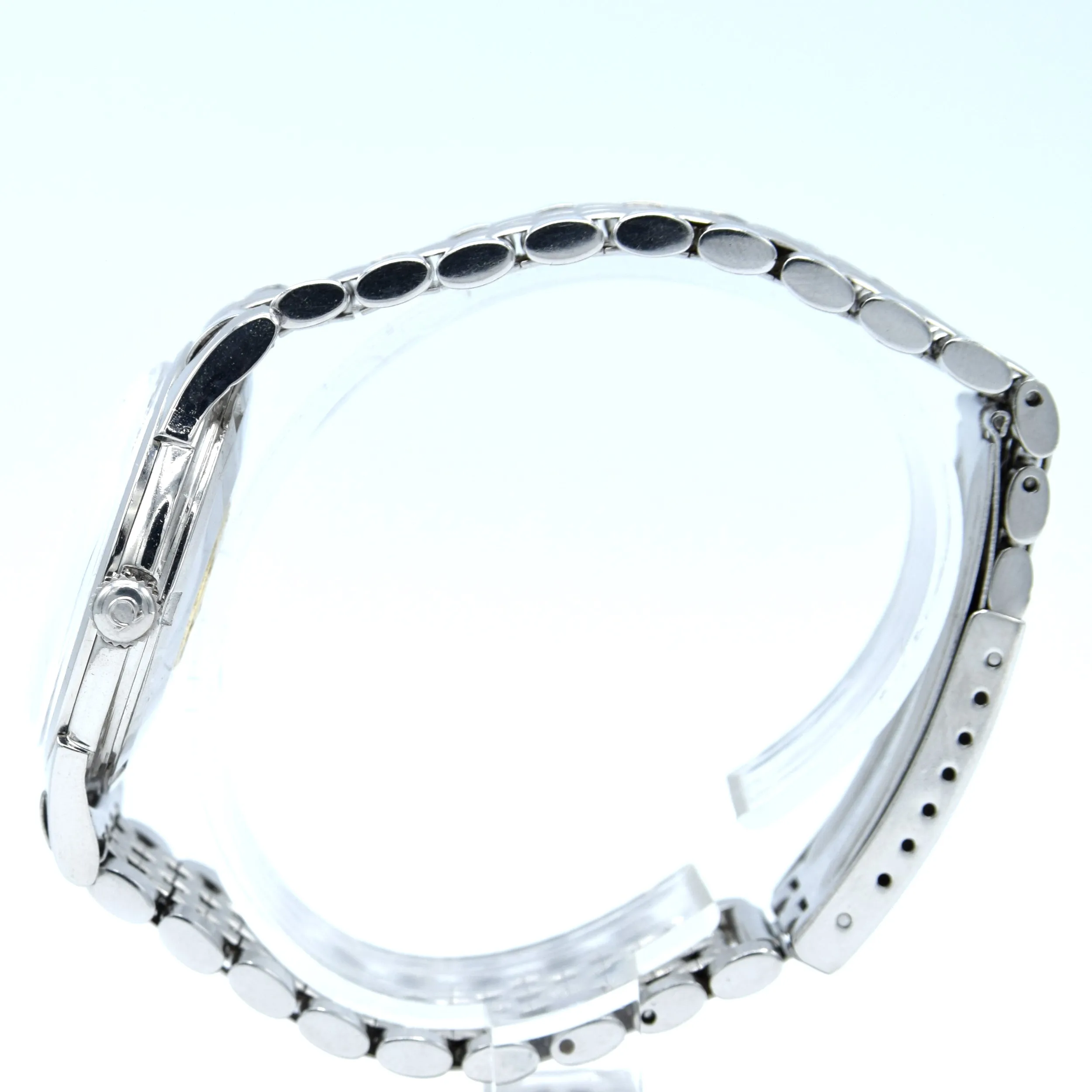 1959 Omega Constellation with original onyx inserted batons Model 14381 on Beads of Rice Bracelet