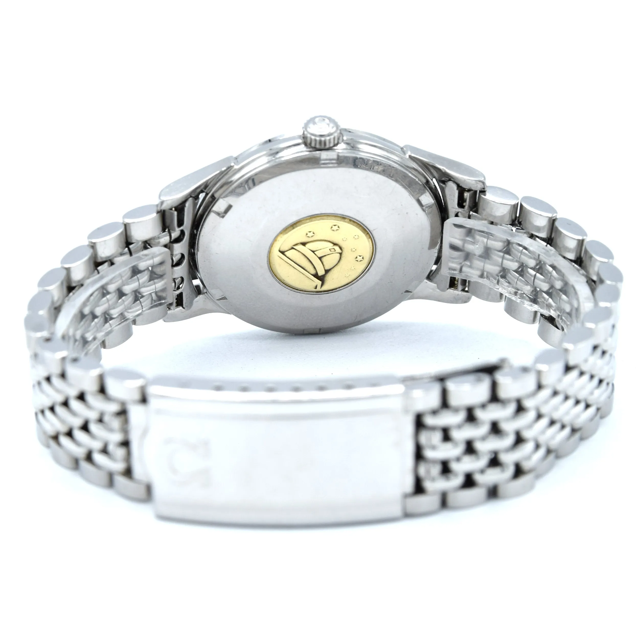 1959 Omega Constellation with original onyx inserted batons Model 14381 on Beads of Rice Bracelet