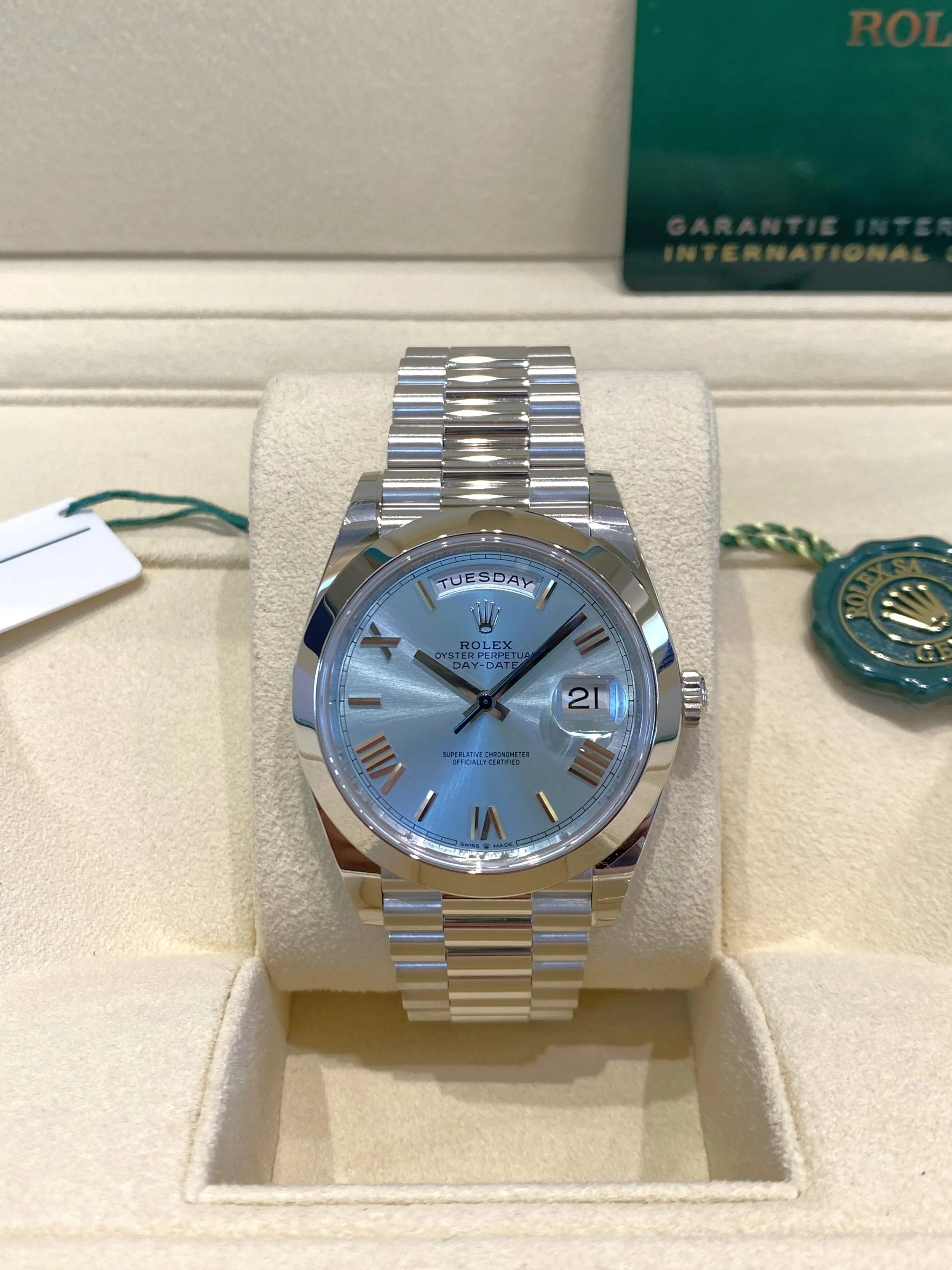 2021 Rolex Platinum Day-Date 40 228206