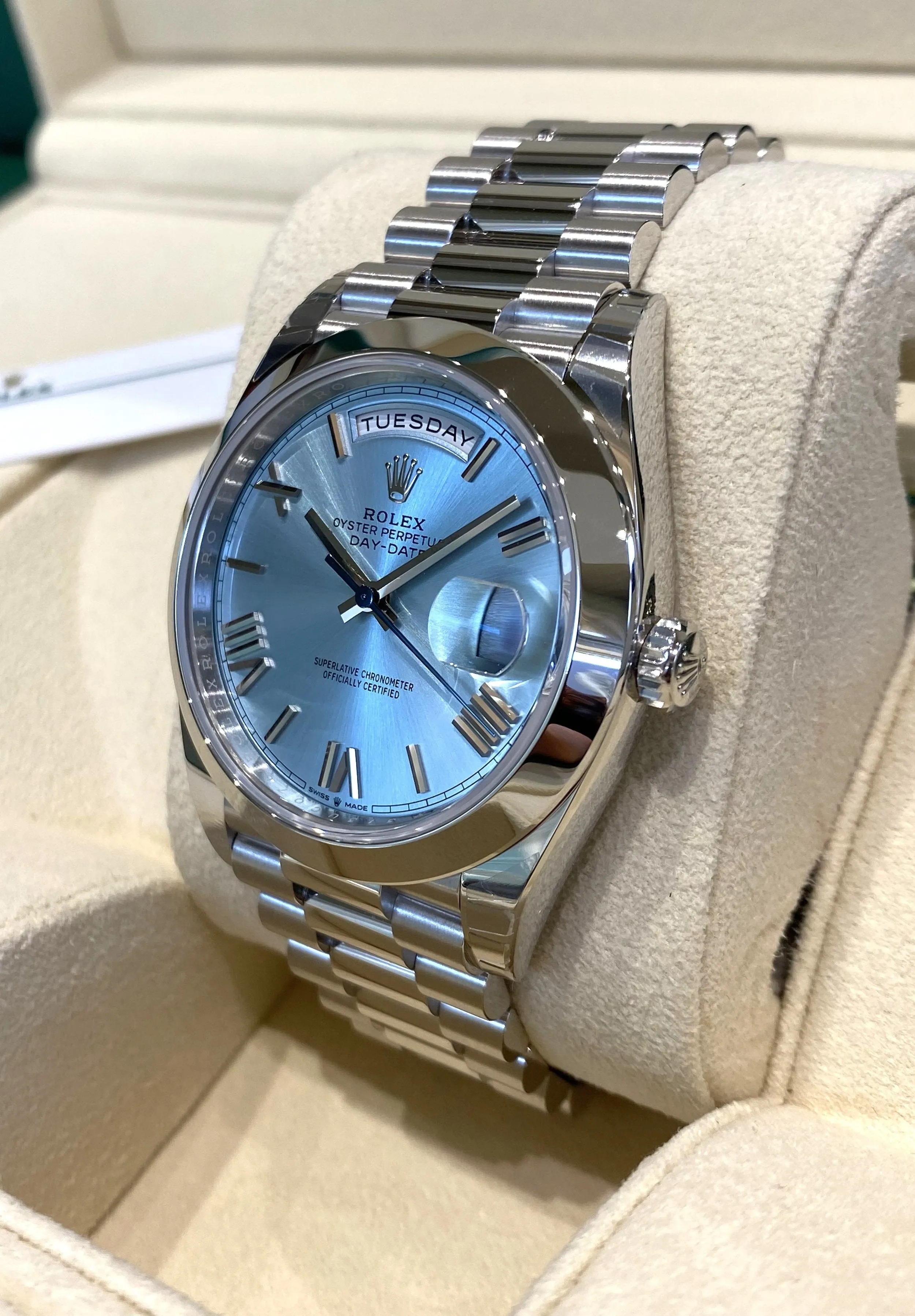 2021 Rolex Platinum Day-Date 40 228206