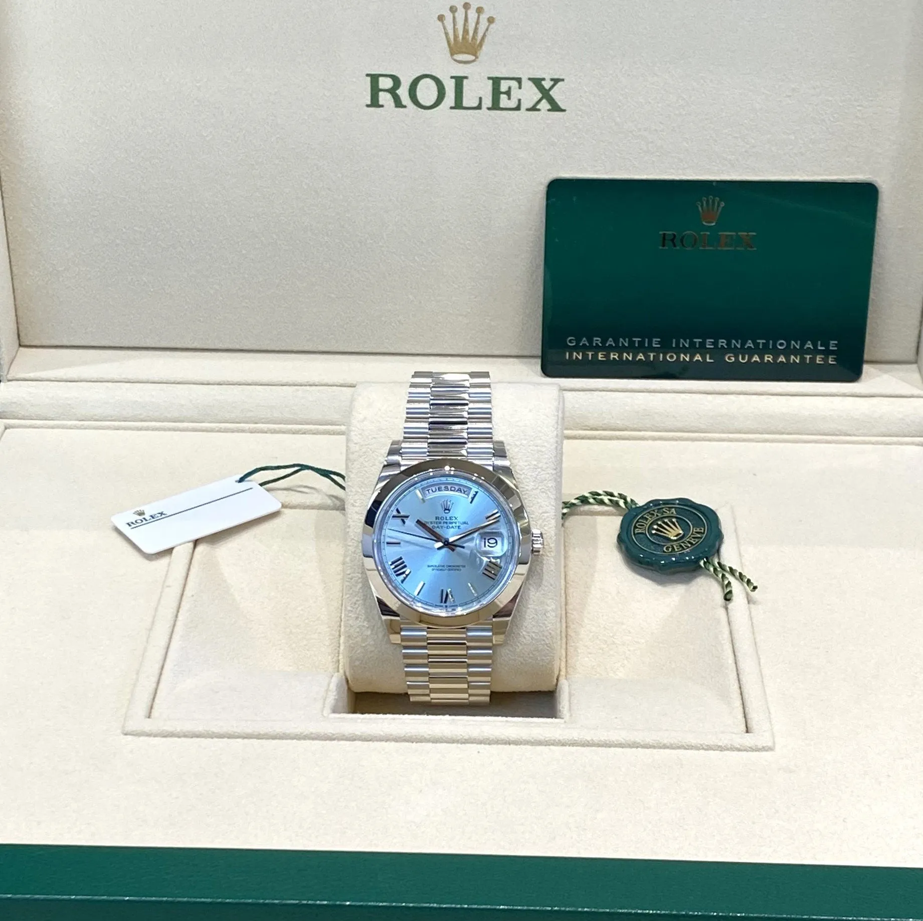 2021 Rolex Platinum Day-Date 40 228206