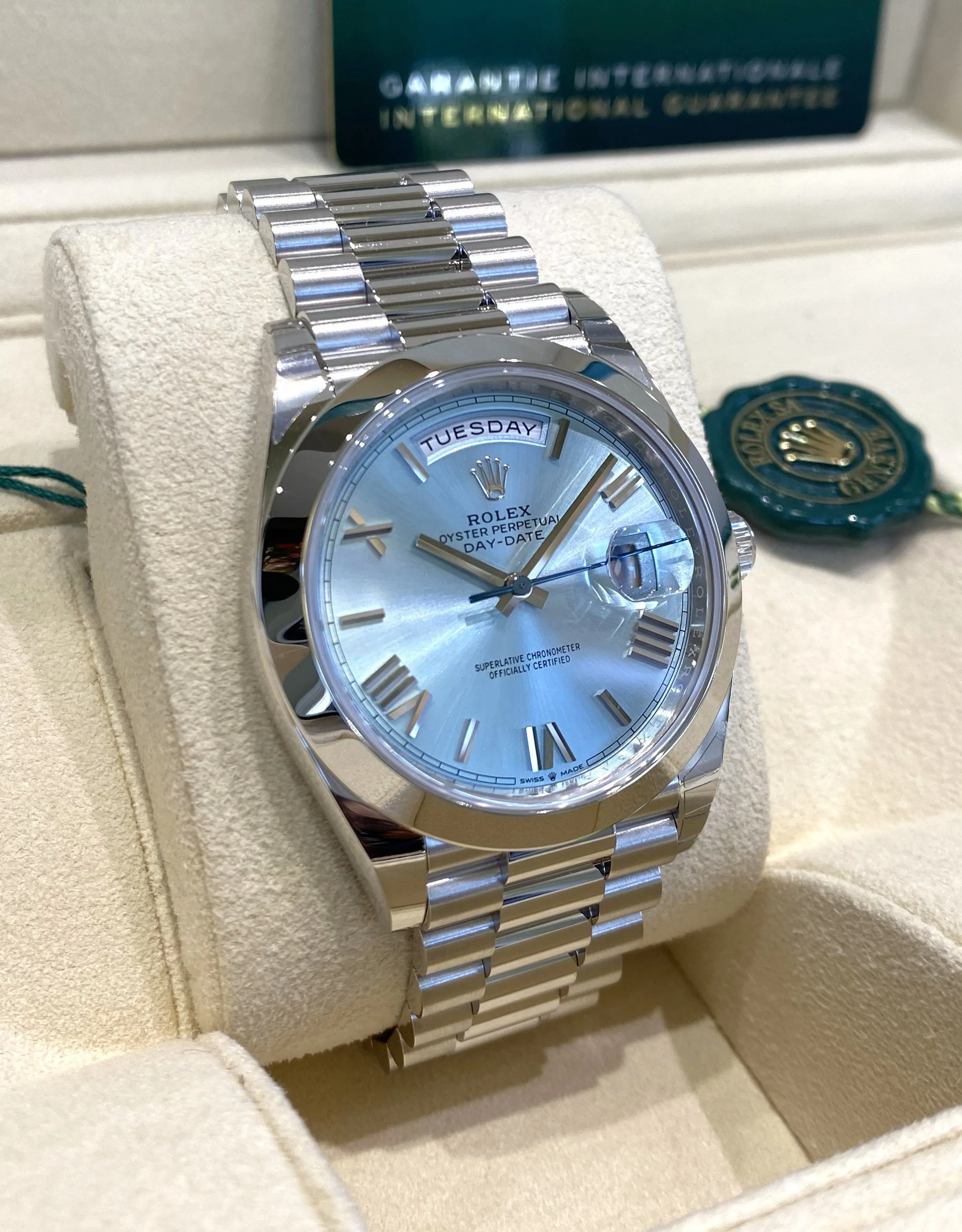 2021 Rolex Platinum Day-Date 40 228206