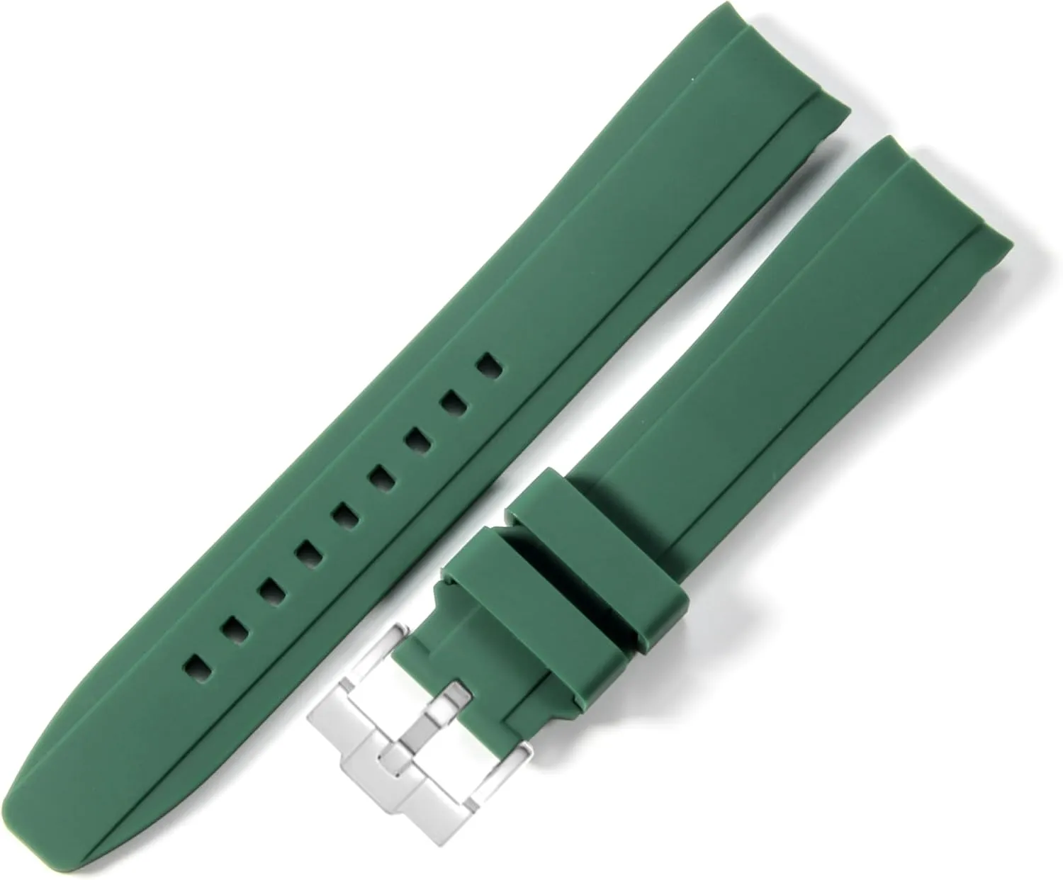 20mm/22mm Curved Lug End Rubber Strap Watch Band For Men & Women for Sports & Dive Watches-Replacement