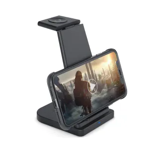 3-in-1 Foldable Fast Wireless Charging Stand