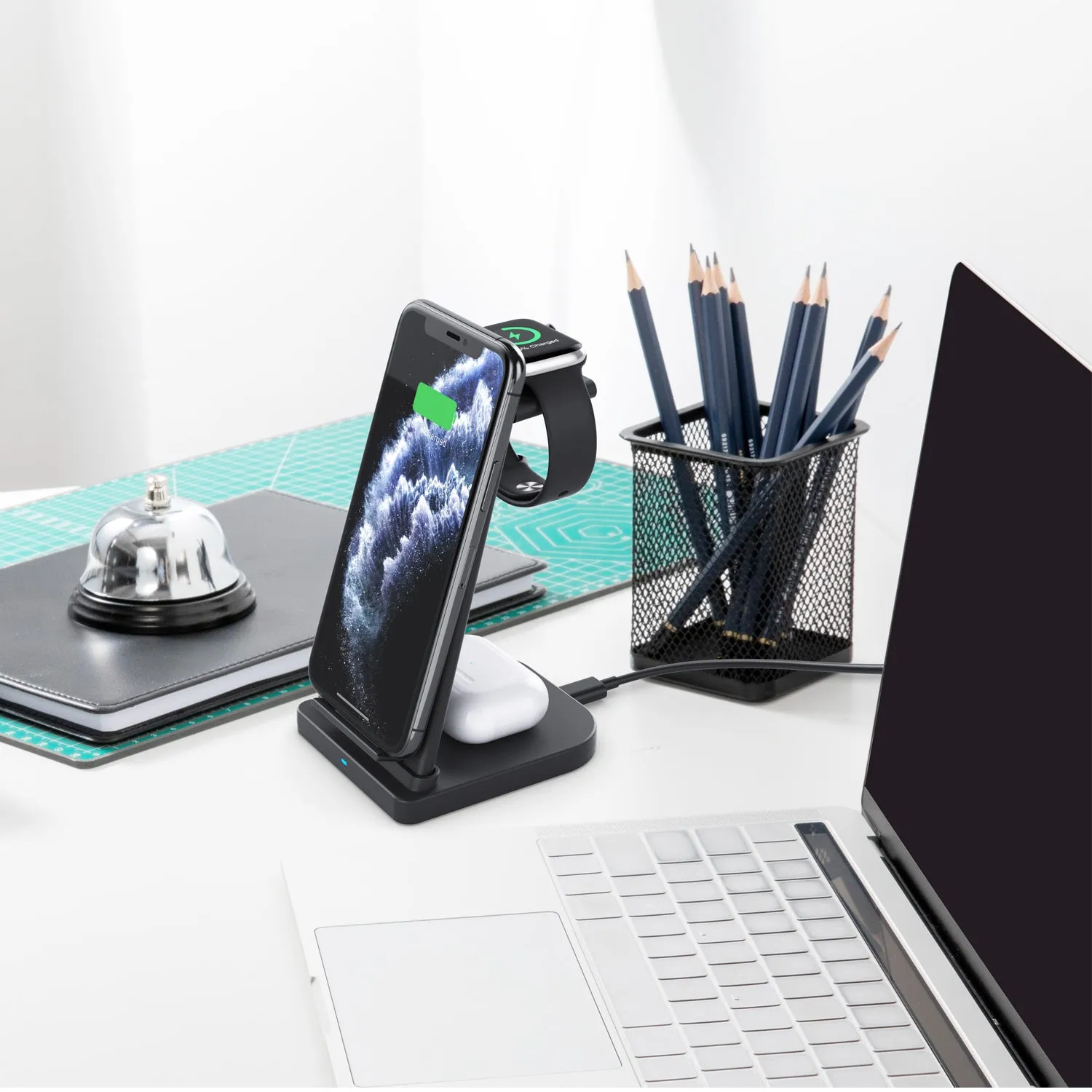 3-in-1 Foldable Fast Wireless Charging Stand