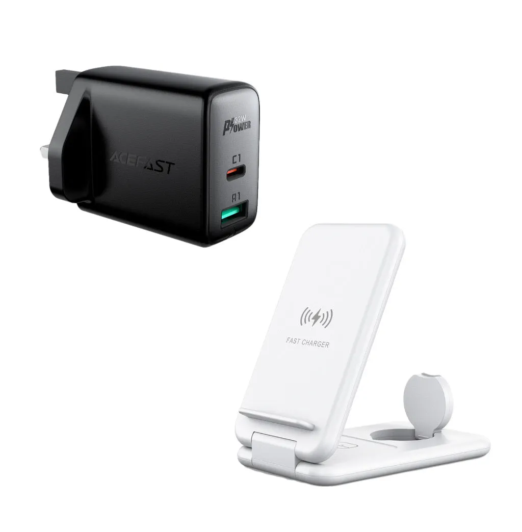 3 in 1 Foldable Wireless 15W Fast Charger B-13