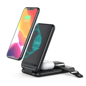3 in 1 Foldable Wireless 15W Fast Charger B-13