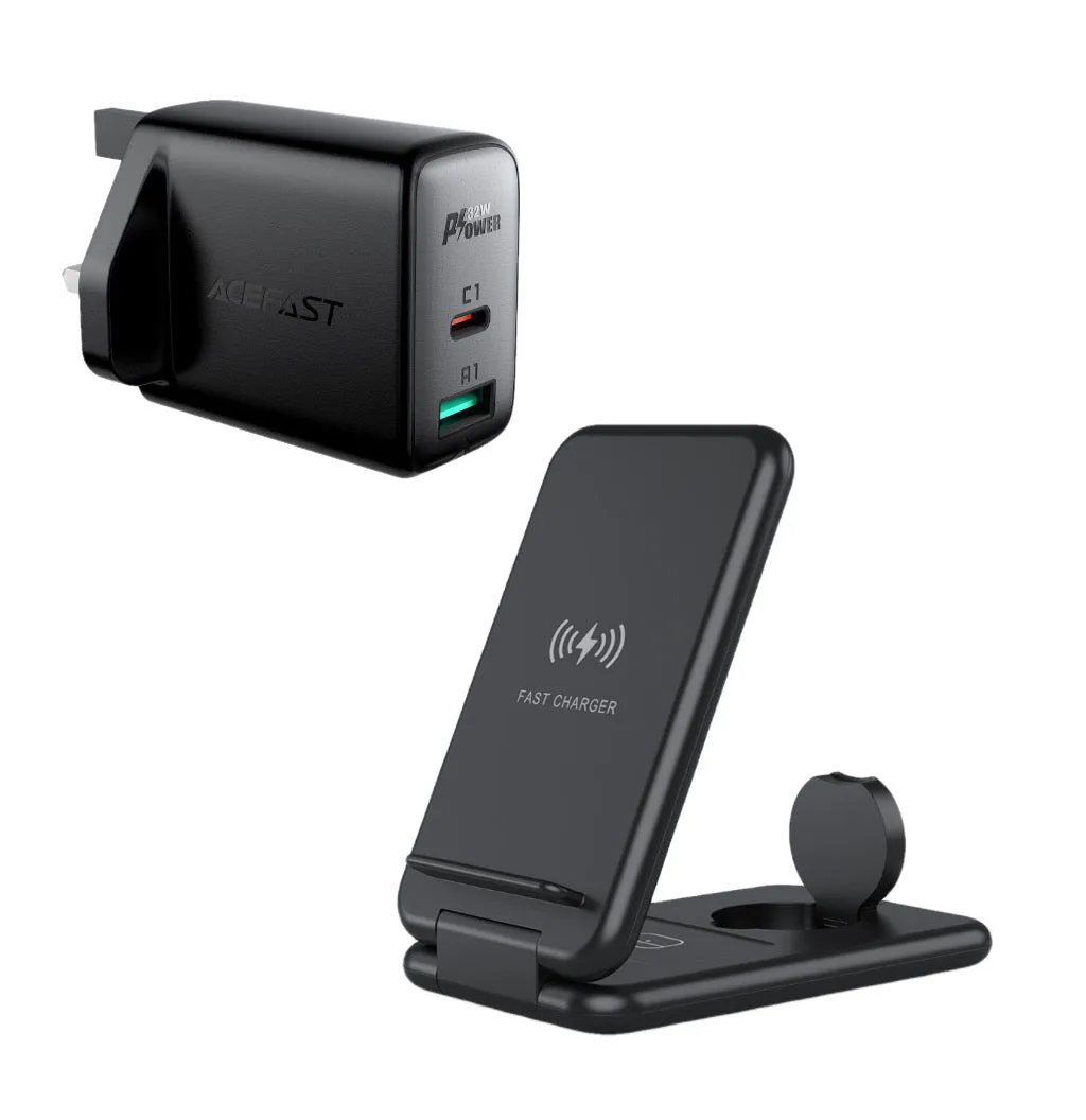 3 in 1 Foldable Wireless 15W Fast Charger B-13