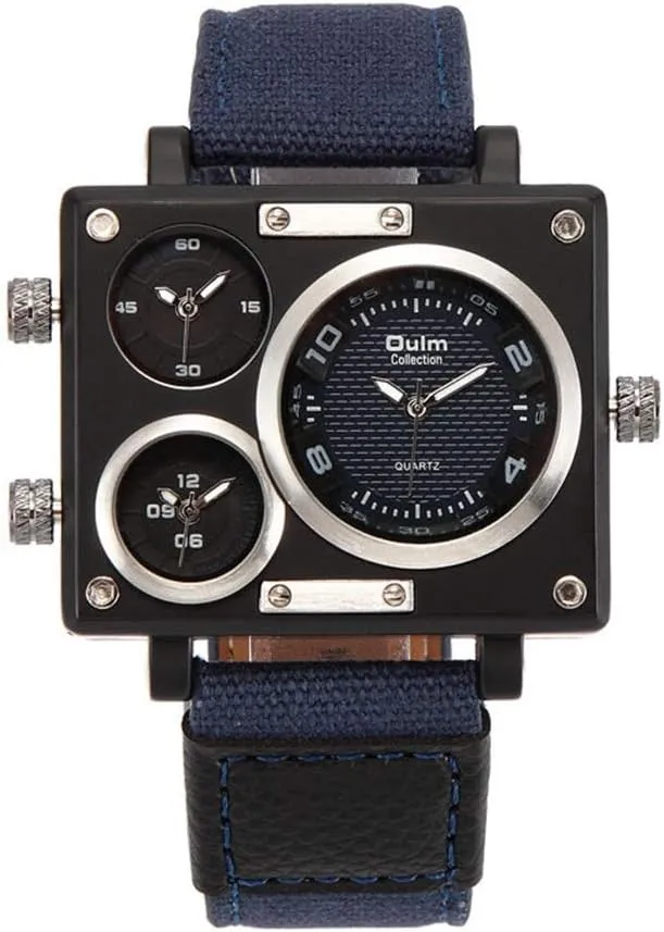 3595 Men's Watches Top Luxury Brand Unique Designer Fashion Leather Strap Japan Movt Quartz Watches
