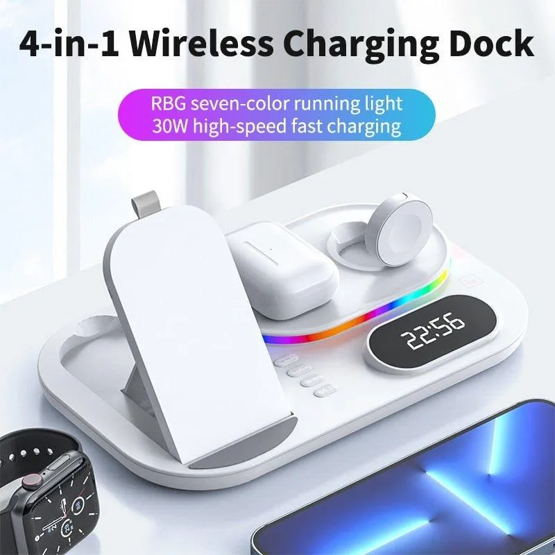 4 in 1 Wireless Charging Dock For iPhone Apple Watch AirPods Pro