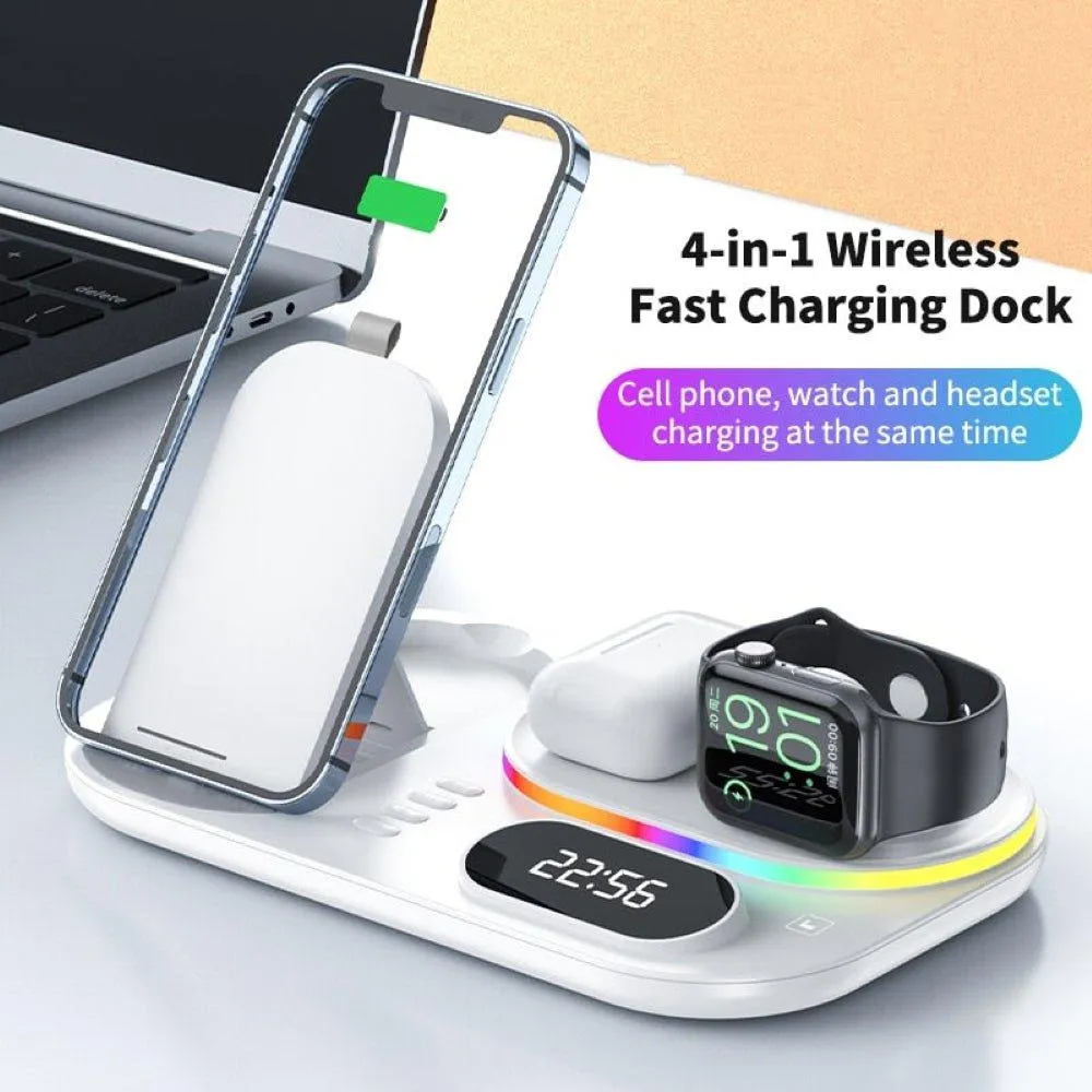 4 in 1 Wireless Charging Dock For iPhone Apple Watch AirPods Pro