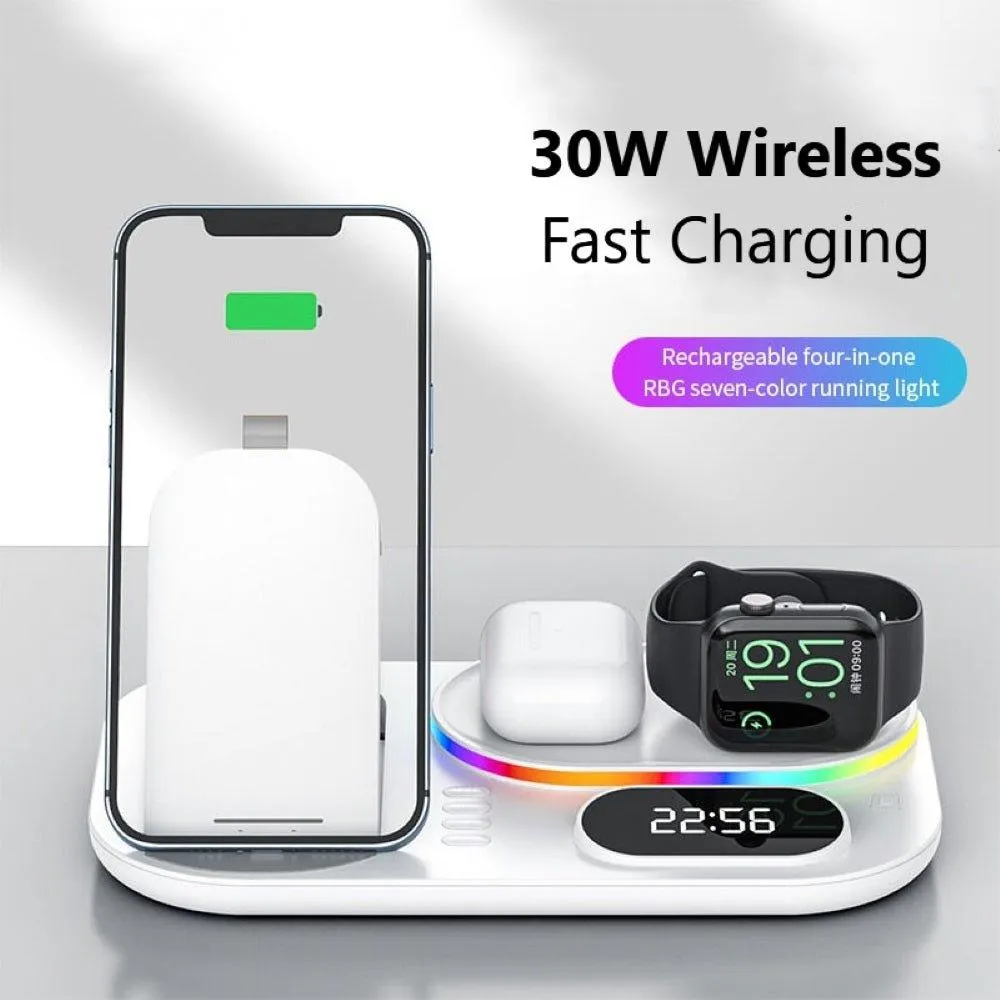 4 in 1 Wireless Charging Dock For iPhone Apple Watch AirPods Pro