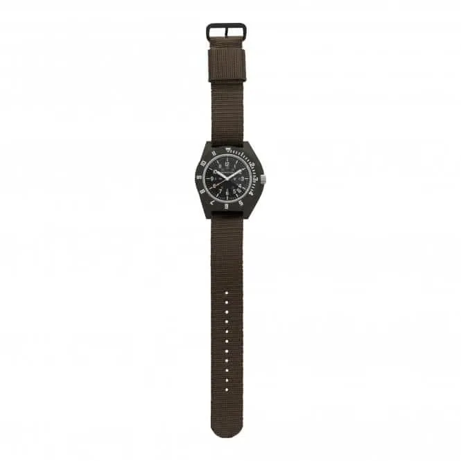 41mm Sage Green Pilot's Navigator Date Ballistic Nylon Watch