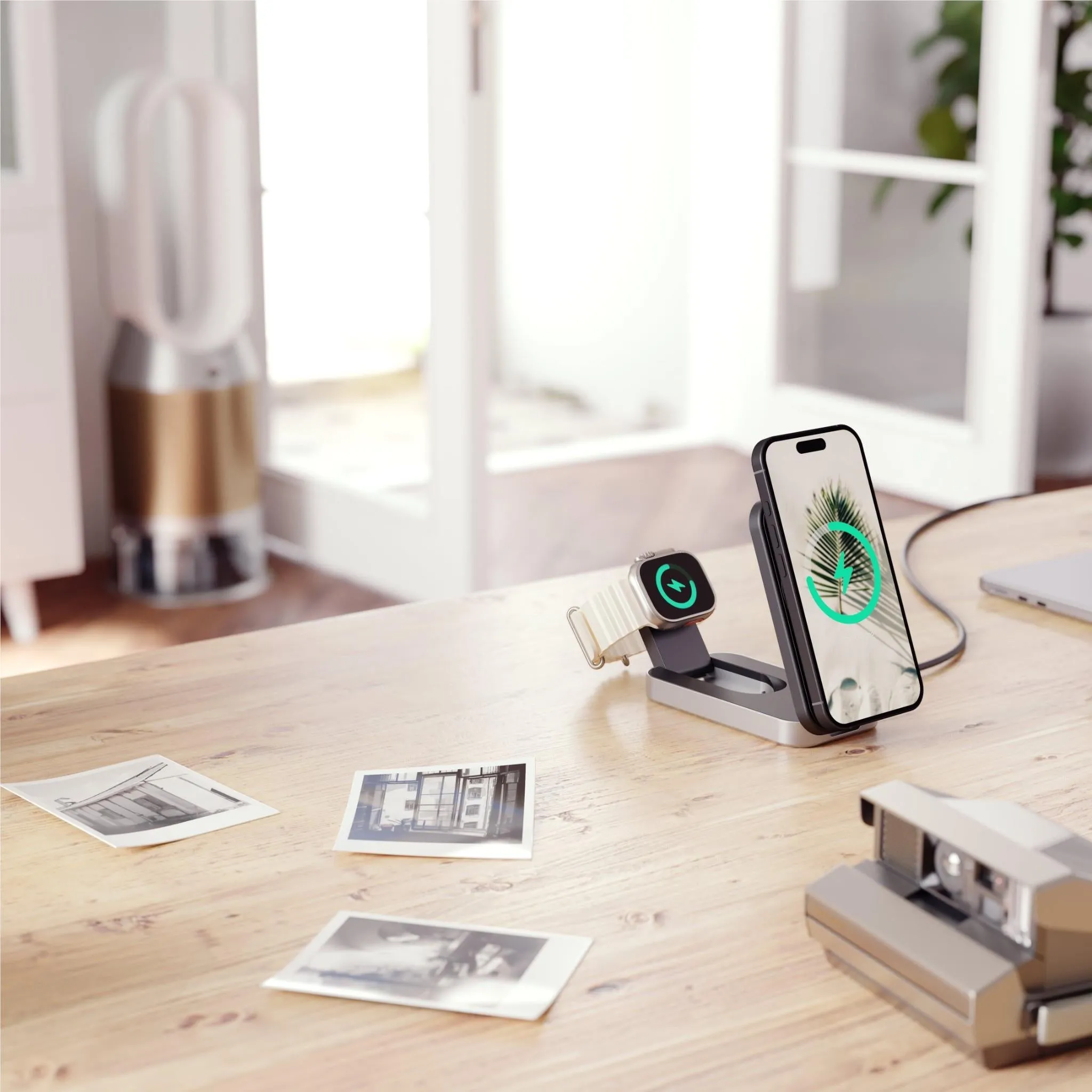 Alogic Flip 2-in-1 Qi2 Wireless Charging Stand (Black)