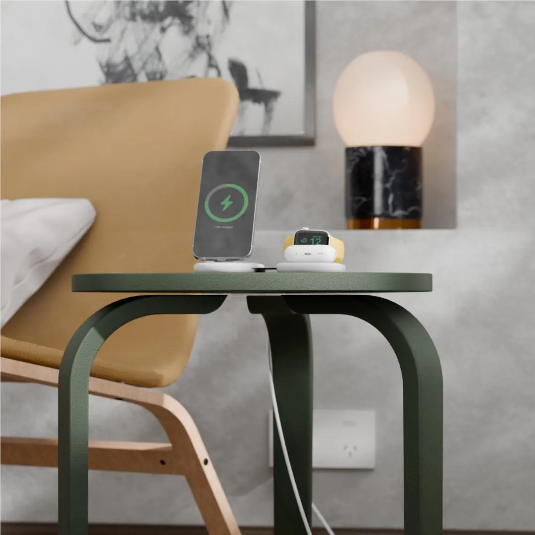 Alogic PackAway 3-in-1 Qi2 Wireless Charging Stand (White)
