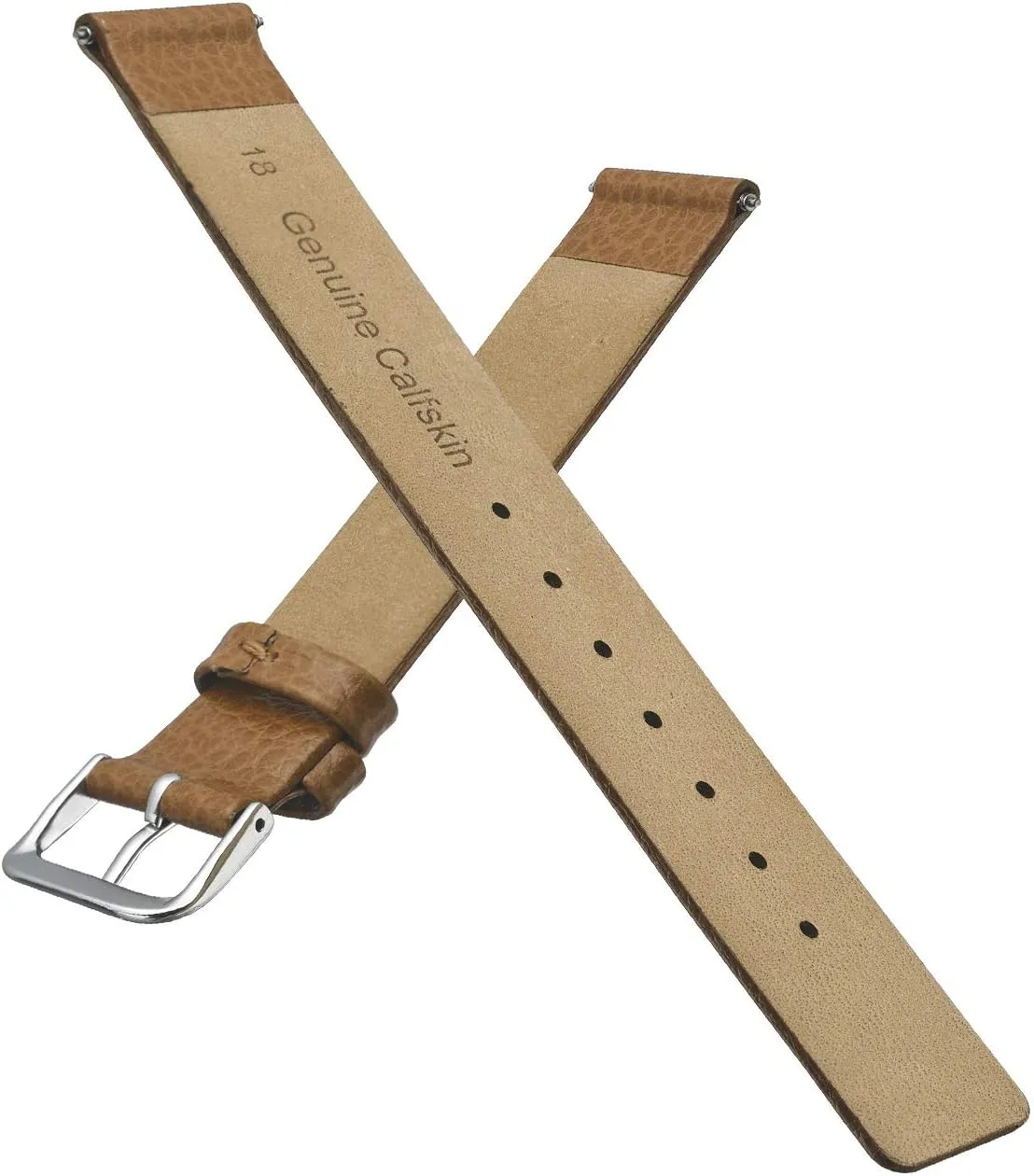 Alpine Flat-Stitched Genuine Leather Watch Band | Replacement Watch Band | Full Grain Leather Watch Band for Men | Smooth Leather Watch Strap | Compatible with Traditional & Smart Watches