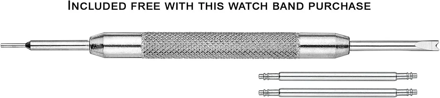 Alpine Flat-Stitched Genuine Leather Watch Band | Replacement Watch Band | Full Grain Leather Watch Band for Men | Smooth Leather Watch Strap | Compatible with Traditional & Smart Watches