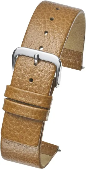 Alpine Flat-Stitched Genuine Leather Watch Band | Replacement Watch Band | Full Grain Leather Watch Band for Men | Smooth Leather Watch Strap | Compatible with Traditional & Smart Watches