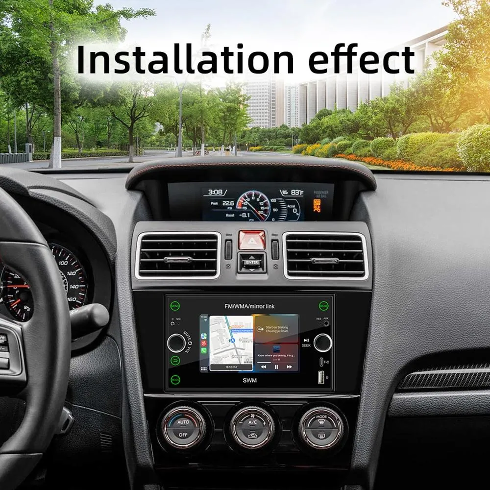 Android 12 Car Gps Navigation Player 1Gb   32Gb Carplay / Android Auto / Mirrorlink / Wifi