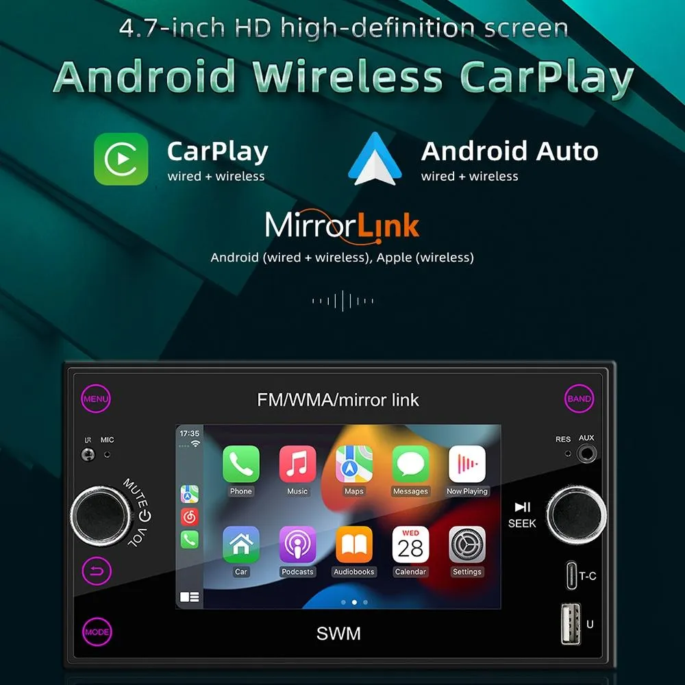 Android 12 Car Gps Navigation Player 1Gb   32Gb Carplay / Android Auto / Mirrorlink / Wifi