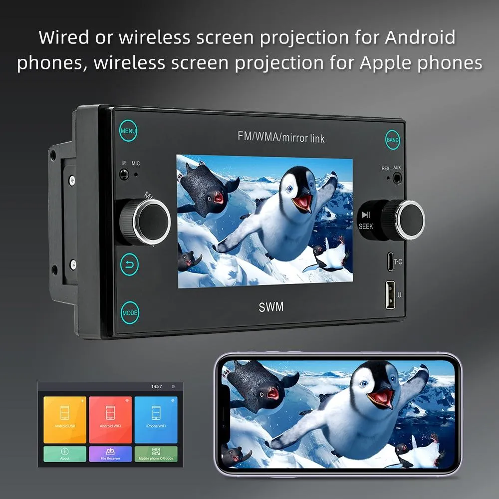 Android 12 Car Gps Navigation Player 1Gb   32Gb Carplay / Android Auto / Mirrorlink / Wifi