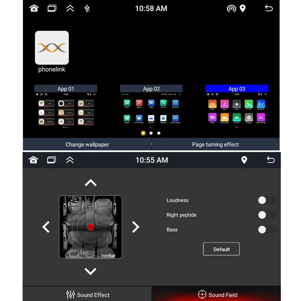 Android Car Navigation System For Fiat 500 - Bluetooth Fm Radio 1   32G Memory