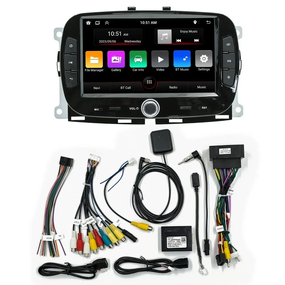 Android Car Navigation System For Fiat 500 - Bluetooth Fm Radio 1   32G Memory