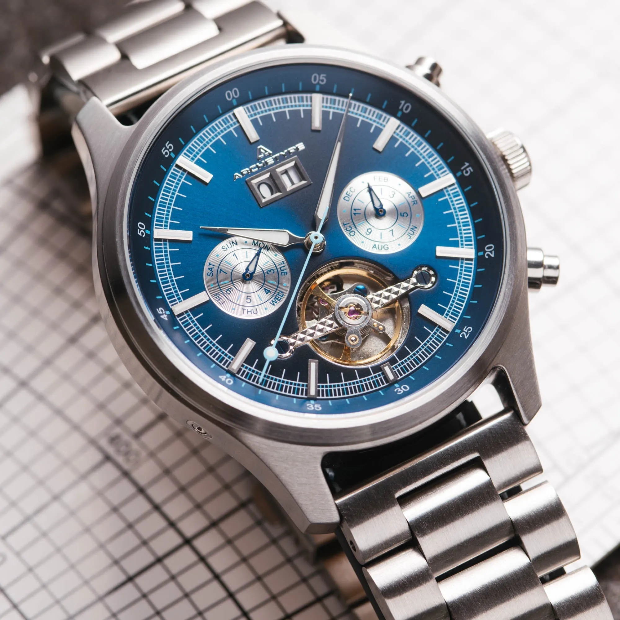 Archetype Blackhawk Automatic Calendar Navy