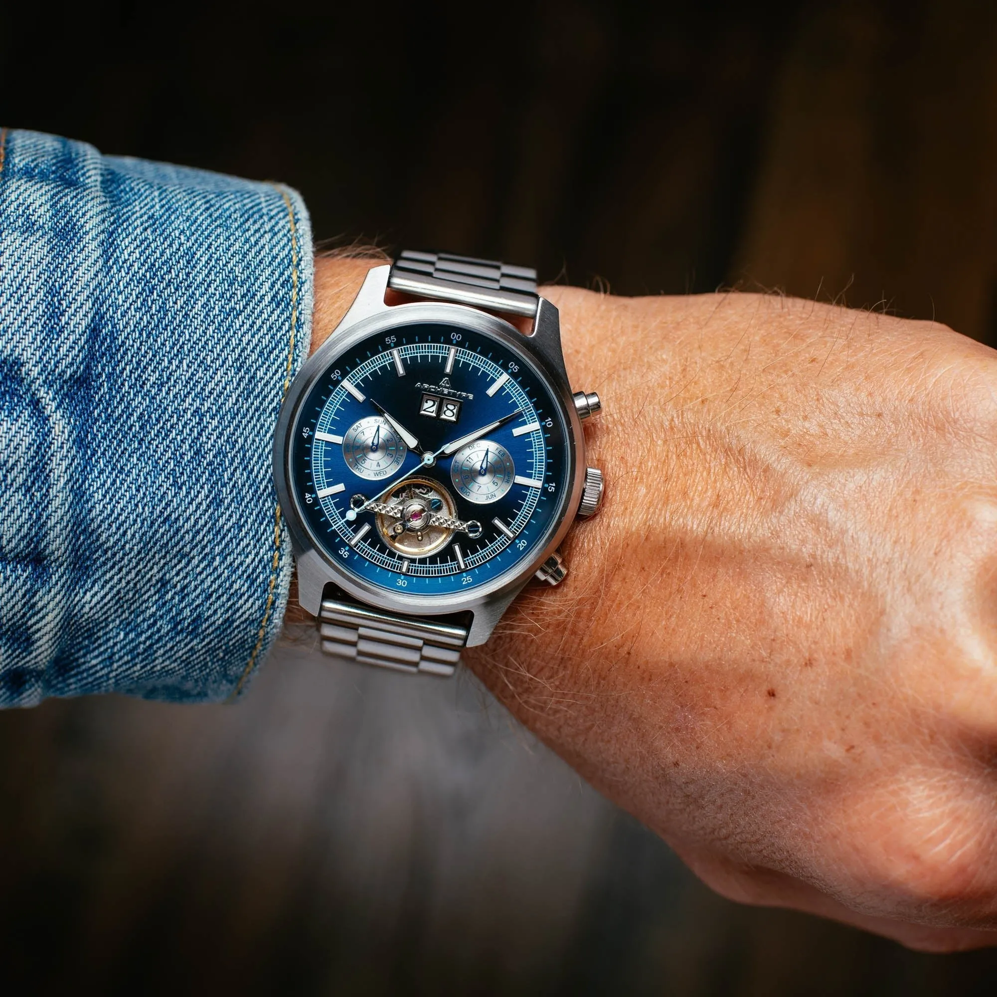 Archetype Blackhawk Automatic Calendar Navy