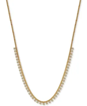 Argento Vivo Zirconia 18 Statement Necklace in 18k Gold-Plated Sterling Silver
