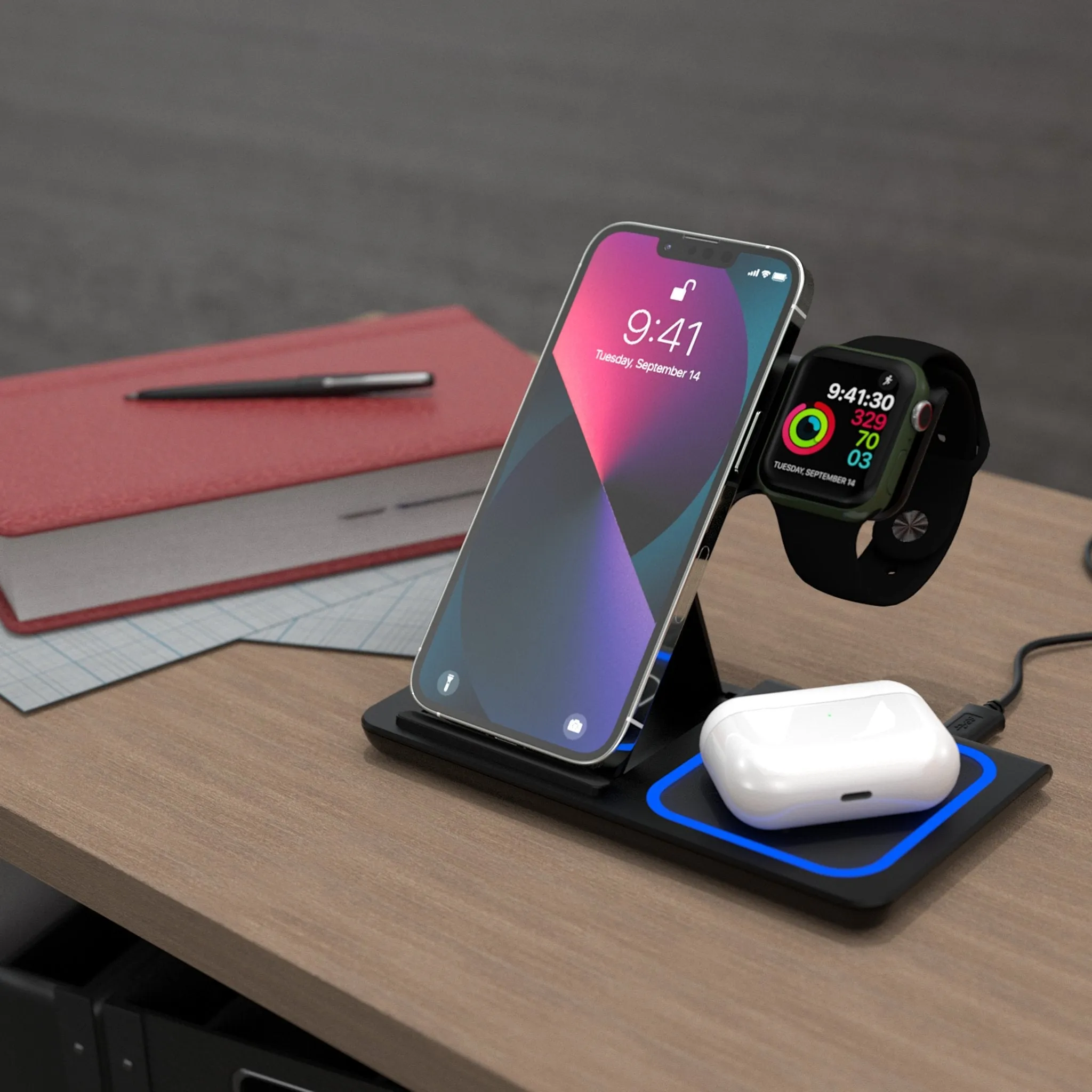 Arizona Diamondbacks Linen 3 in 1 Charging Station