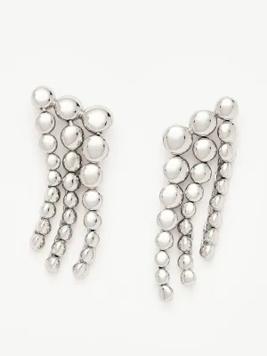 Beaded waterfall drop earrings