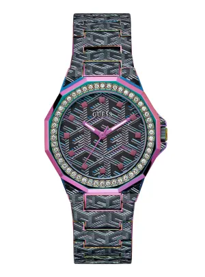 Black Iridescent Misfit Glitz Watch