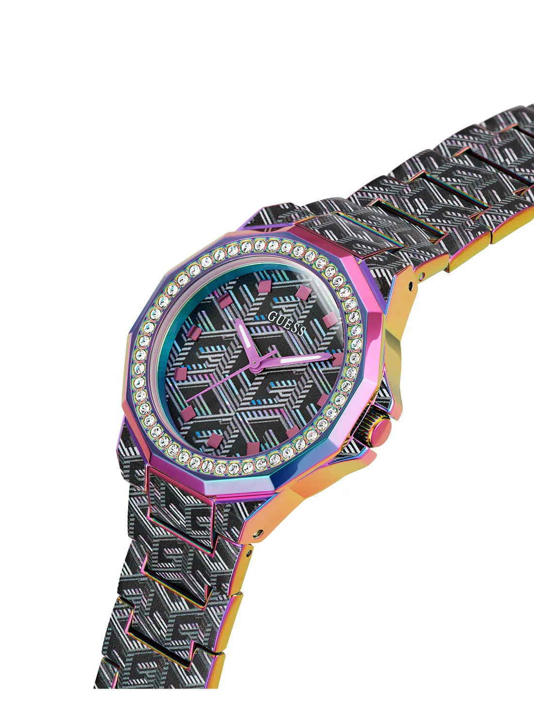 Black Iridescent Misfit Glitz Watch