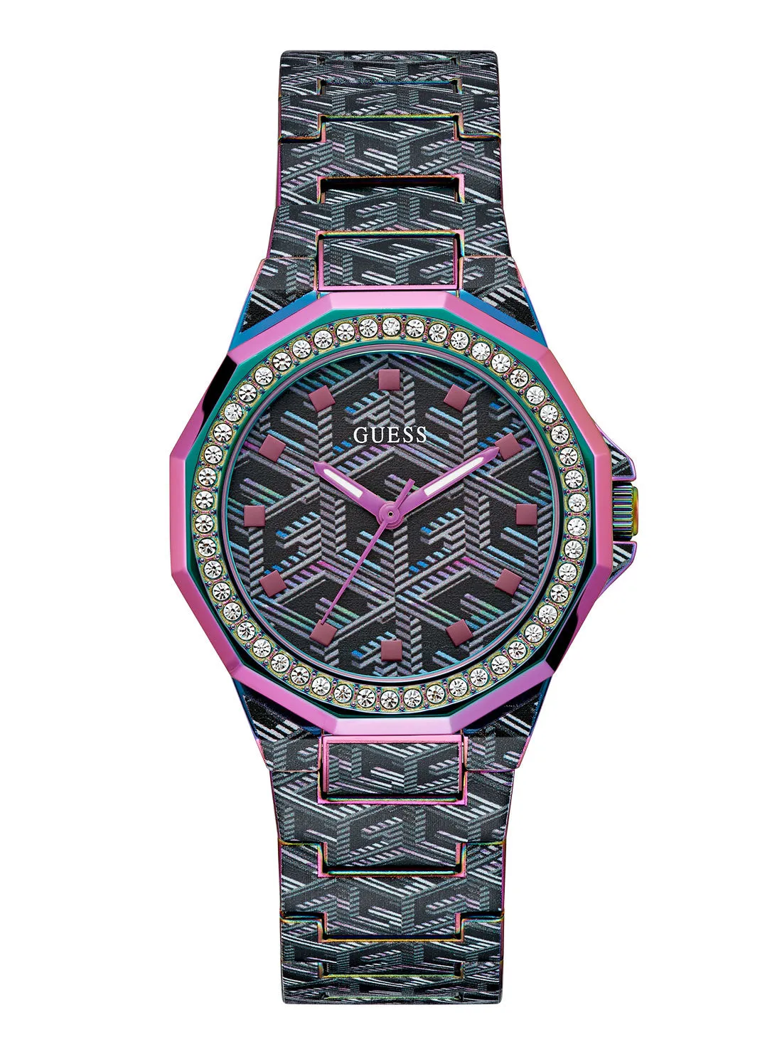Black Iridescent Misfit Glitz Watch