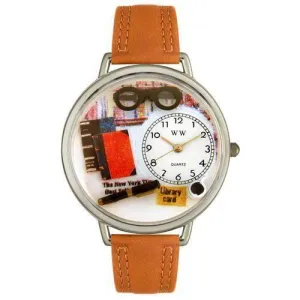 Book Lover Watch in Silver (Large)
