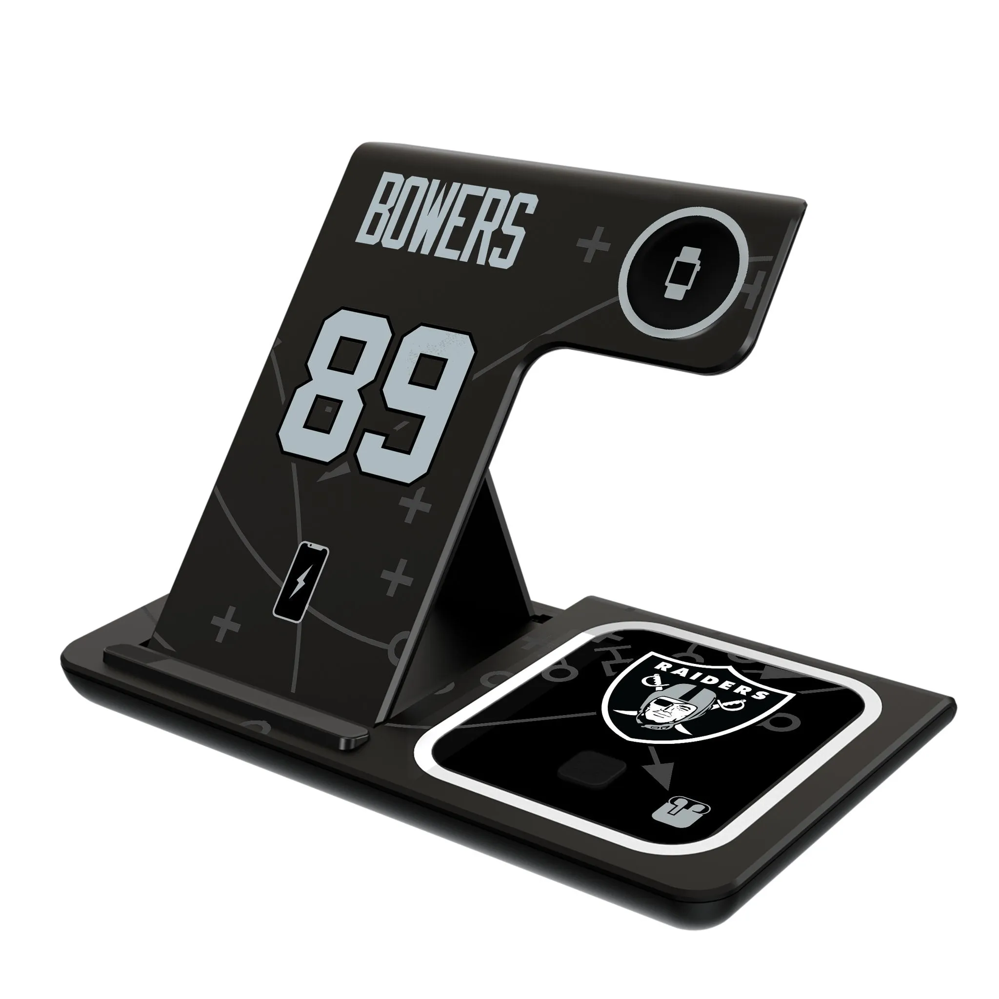 Brock Bowers Las Vegas Raiders 89 Ready 3 in 1 Charging Station