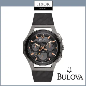 Bulova 98A162 Curv Chronograph Black Dial Men Watches