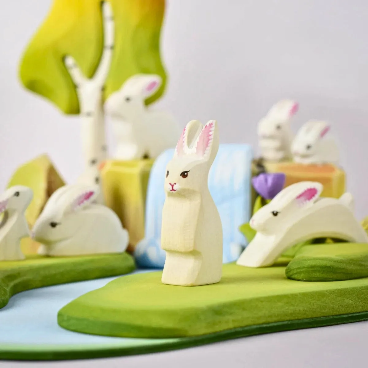 BumbuToys Wooden Animal - Rabbit - Easter, Standing