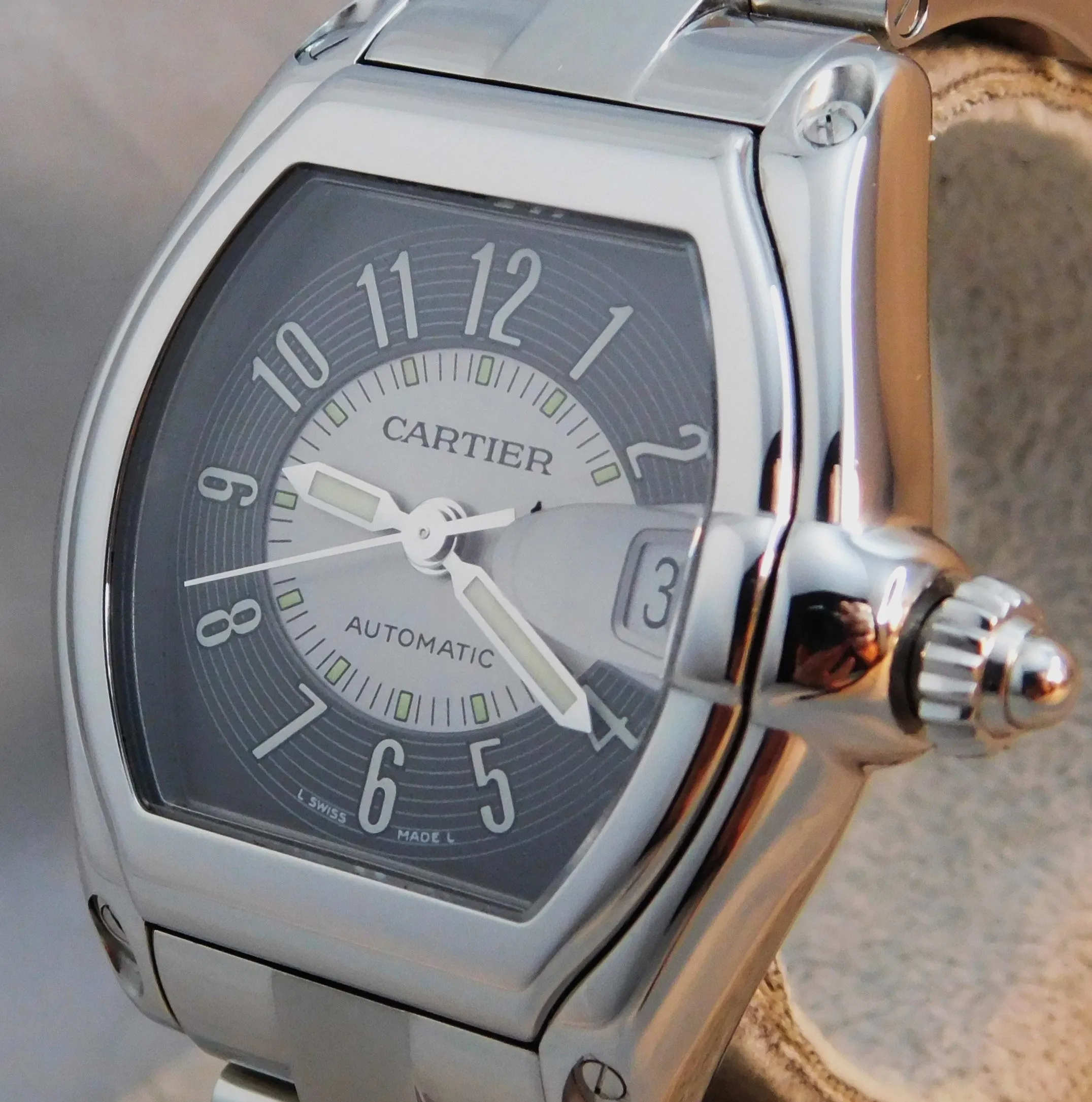 Cartier Roadster Automatic Stainless Steel Ref. 2510 Mens Watch....37mm