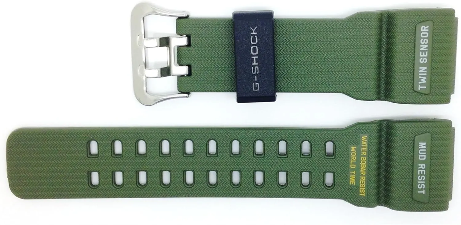 Casio 10517710 Genuine Factory Replacement Green Resin Band fits GG-1000-1A3