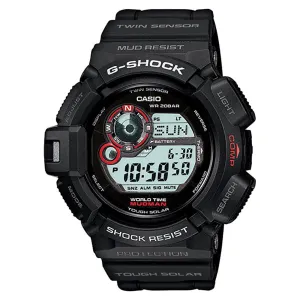 Casio Men's Gray Dial Black Resin Band G-Shock Resistant Multi-Function Digital Japanese Quartz Sport Watch - G-9300-1CR
