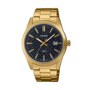 Casio MTPVD03G-1A Gents Analog WR Gold/Black