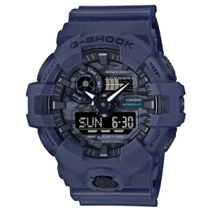Casio Women's Black Dial Blue Resin Band G-Shock Quartz Watch - GA-700CA-2ACR