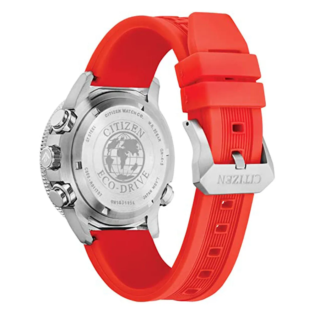Citizen 22  Promaster Sailhawk Eco Drive Men's Stainless Steel Rubber Strap Quartz Analog Digital Watch - JR4061-00F