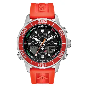 Citizen 22  Promaster Sailhawk Eco Drive Men's Stainless Steel Rubber Strap Quartz Analog Digital Watch - JR4061-00F