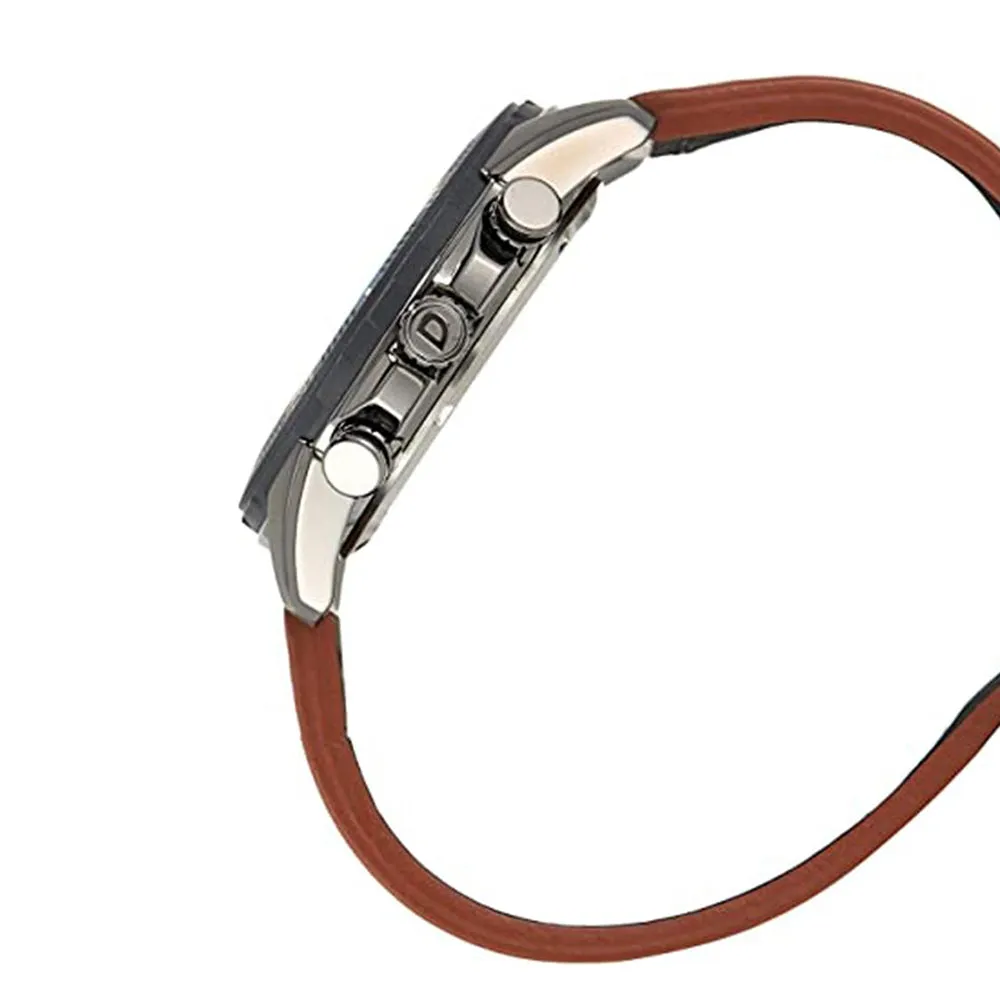 Citizen AR - Action Eco Drive Mens Brown Leather Band Black Quartz Dial Watch - AT2447-01E