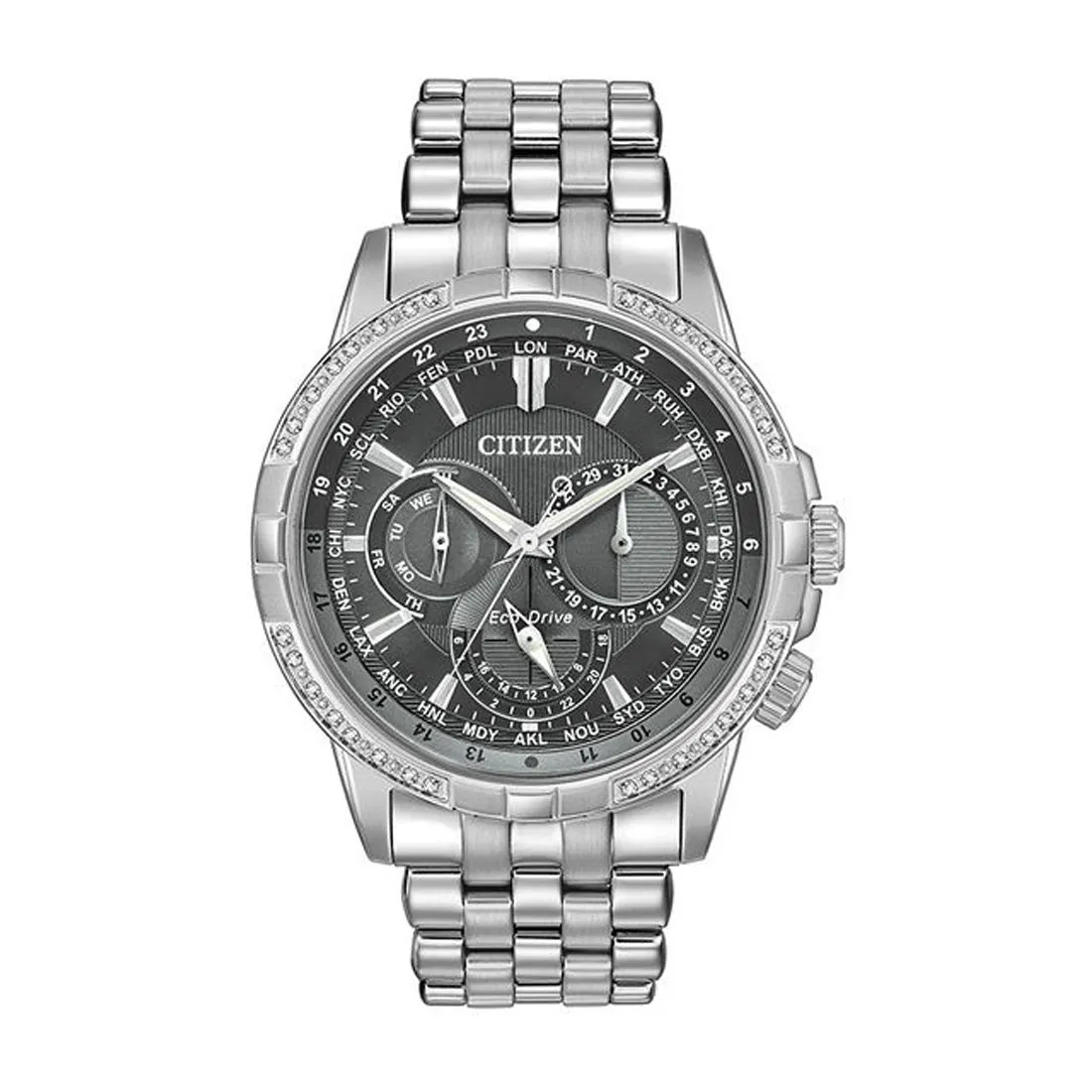 Citizen Mens Eco-Drive Watch Model BU2080-51H with 32 Diamonds