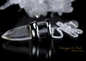 Clear Quartz & Black Tourmaline Crystal Pendulum